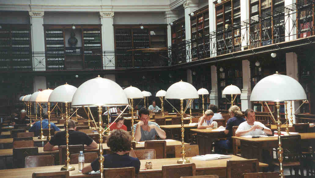 The central reading room at the old building of the Library of the University of Graz