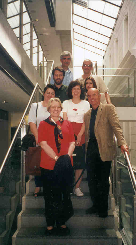 Sigrid Reinitzer, head of the Karl Franzens University Library tours the Accelerate team to the Library's new facilities.