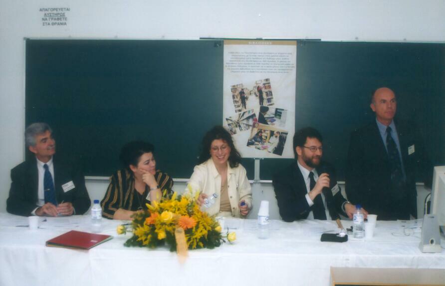 The international 
team of the ACCELERATE partners chairing at the Open Information Day of the 
ACCELERATE project on 4 May 2001 at the University of Cyprus, Nikosia, 
Cyprus.